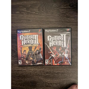 Guitar Hero 2, and 3 Legends Of Rock PlayStation PS2 Bundle Lot